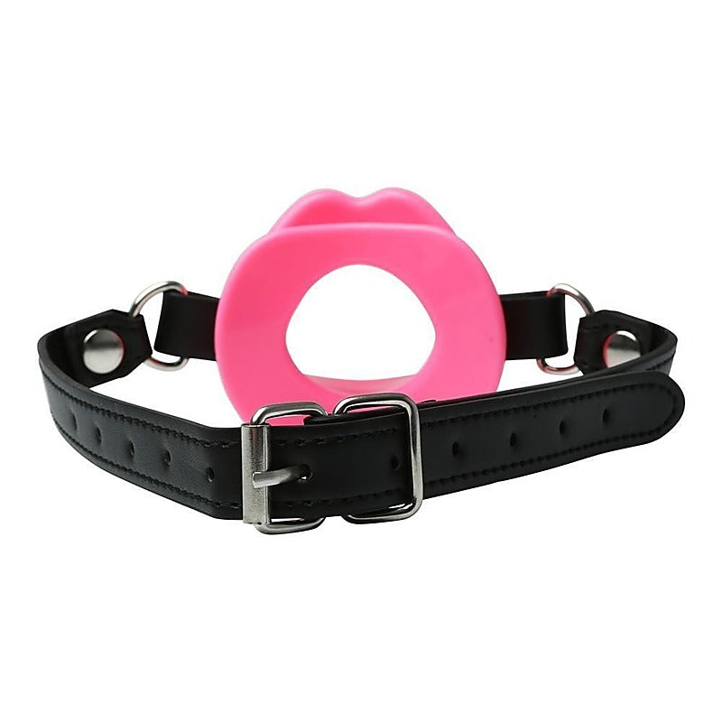 Sex and Mischief Silicone Lips Open Mouth Gag by Sportsheets - Bondage Gags and Bits
