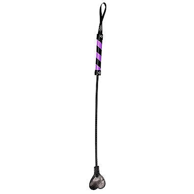Premium Striped PVC Bondage Crop by Shots Toys - Whips And Crops