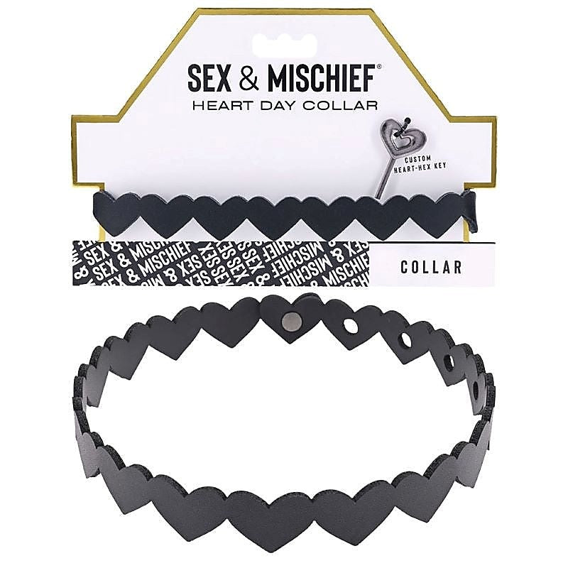 S&M Heart Day Collar by Sportsheets - Collars and Leads
