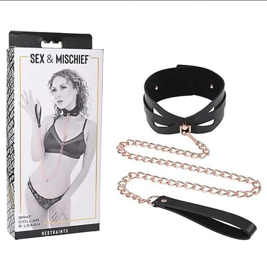Brat Collar & Leash Set by Sex & Mischief - Collars and Leads