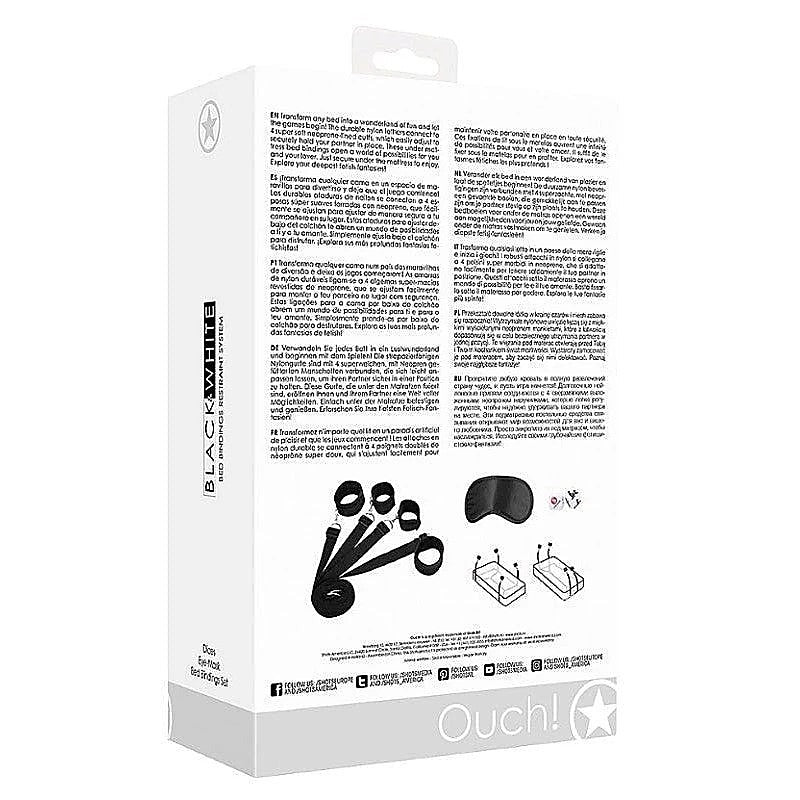 OUCH! Bed Bindings Restraint System by Shots Toys - Cuffs and Restraints