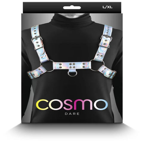 NS Novelties Cosmo Bondage Play Chest Harness Dare Adjustable Straps - His Fetish