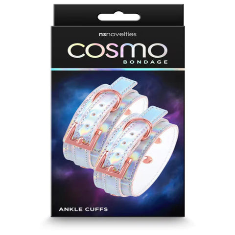 NS Novelties Cosmo Bondage Ankle Cuffs with Holographic Finish - Cuffs and Restraints