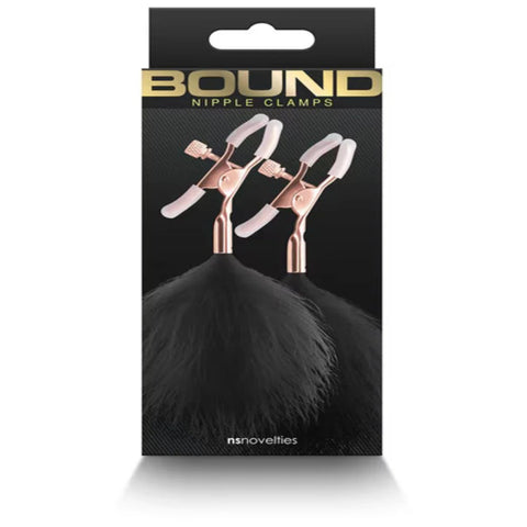 NS Novelties Bound Nickel Free Metal Nipple Clamps F1 Adjustable Pressure - Breast and Nipple Toys