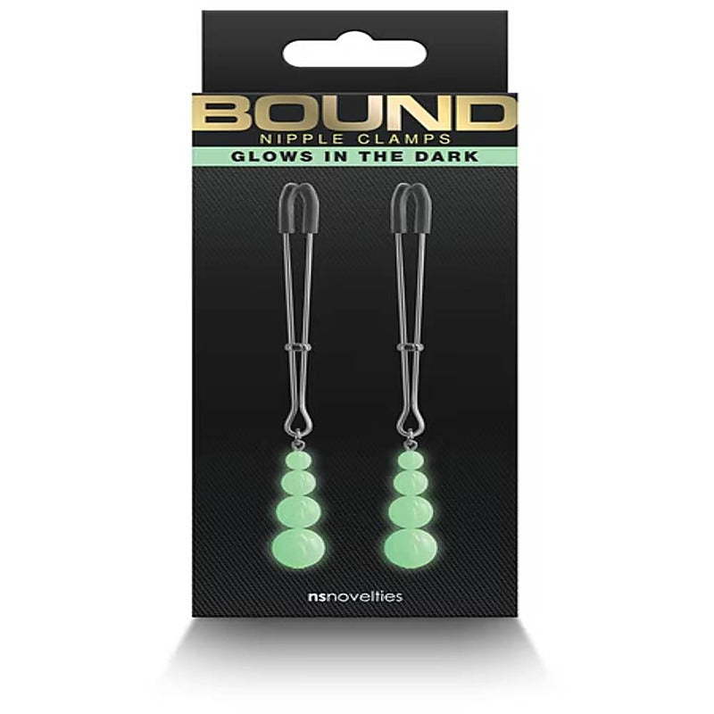NS Novelties Bound G2 Adjustable Nipple Clamps with Silicone Tips - Breast and Nipple Toys