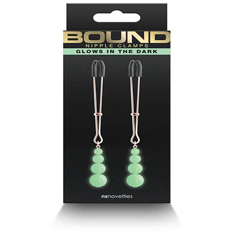 NS Novelties Bound G2 Adjustable Nipple Clamps with Silicone Tips - Breast and Nipple Toys
