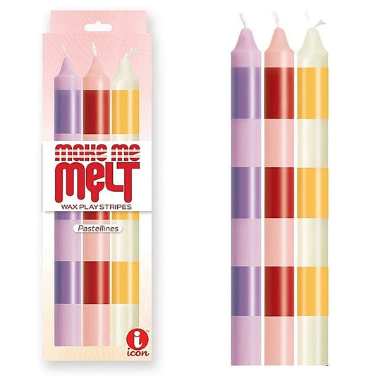 The 9's Make Me Melt Drip Candles Pastellines by Icon Brand - Bath and Intimate Fragrances