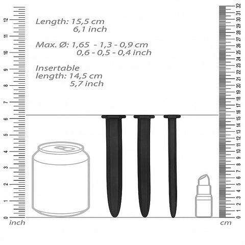 Silicone Rugged Nail Urethral Sounding Plug Set - Urethral Sounds