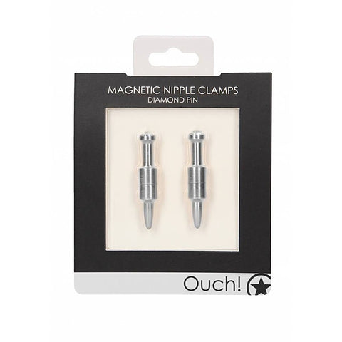 Magnetic Diamond Pin Nipple Clamps by Shots Toys - Nipple and Clit Clamps