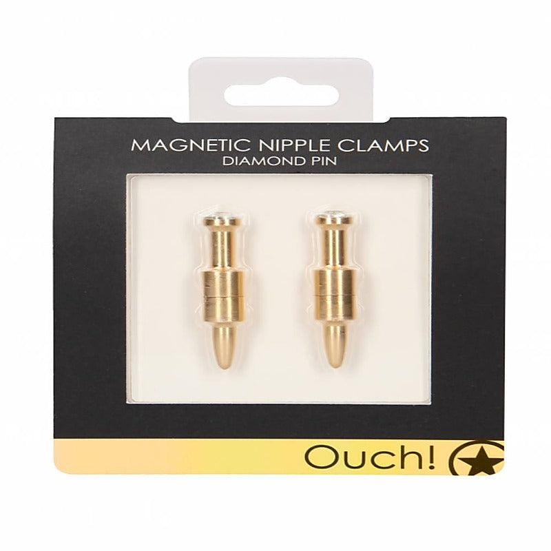 Magnetic Diamond Pin Nipple Clamps by Shots Toys - Nipple and Clit Clamps