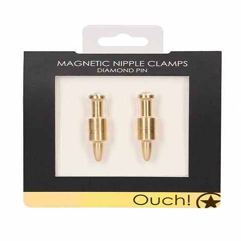 Magnetic Diamond Pin Nipple Clamps by Shots Toys - Nipple and Clit Clamps