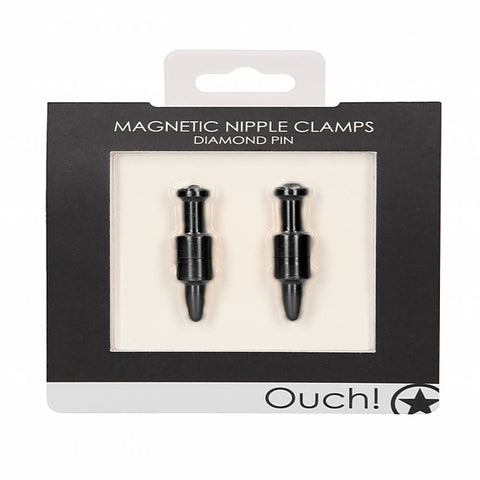 Magnetic Diamond Pin Nipple Clamps by Shots Toys - Nipple and Clit Clamps
