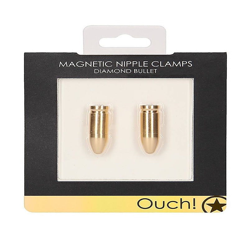 Magnetic Nipple Clamps Diamond Bullet by Shots Toys - Nipple and Clit Clamps