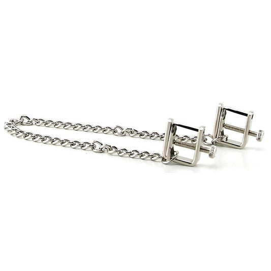 Siege Adjustable BDSM Nipple Stretcher Clamps by XR Brands - Nipple and Clit Clamps