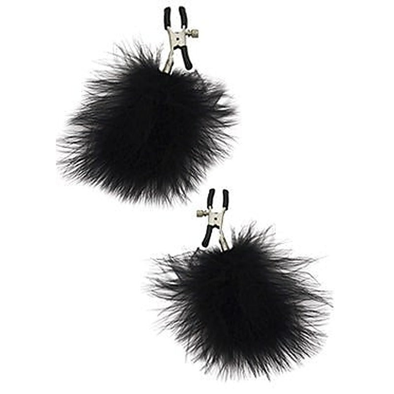 Feather-Kissed Nipple Clamps by Sportsheets - Nipple and Clit Clamps