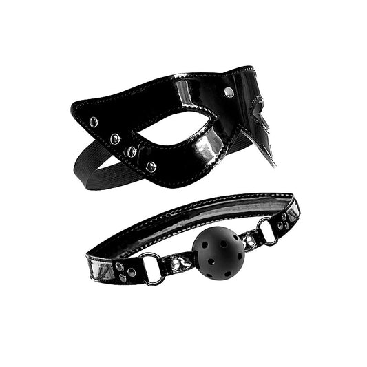 Fetish Fantasy Limited Edition Masquerade Mask and Ball Gag - Masks And Blindfolds