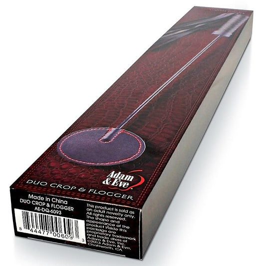 Scarlet Couture Duo Crop and Flogger by Adam & Eve Sextoys - Whips And Crops