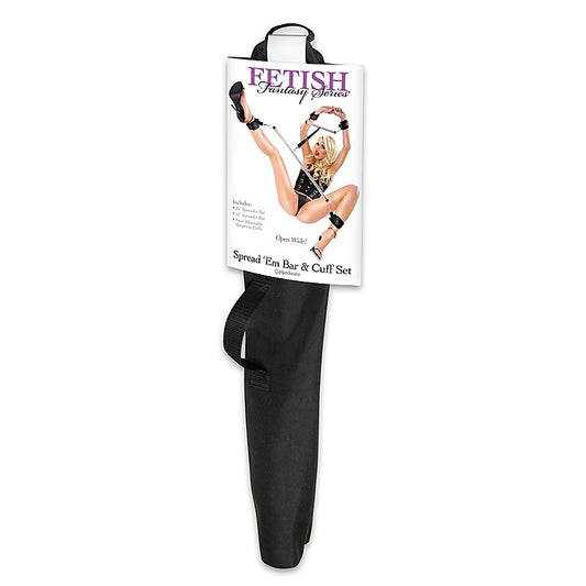 Fetish Fantasy Spread Em Bar and Cuff Spreader Set - Spreaders and Hangers