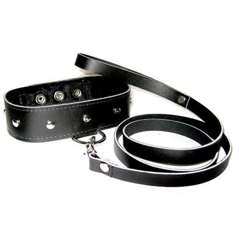 Leather Leash and Collar by Sportsheets - Collars and Leads