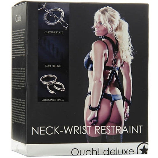 OUCH! Neck Wrist Restraint by Shots Toys - Cuffs and Restraints