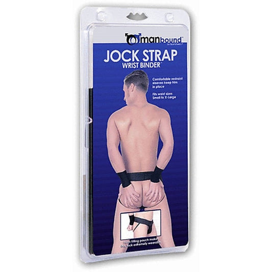 Manbound Jockstrap Wrist Binder by Sportsheets - Cuffs and Restraints