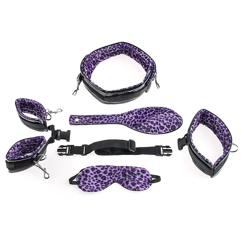 Fetish Fantasy Series Purple Cheetah Bondage Kit - Bondage Kits