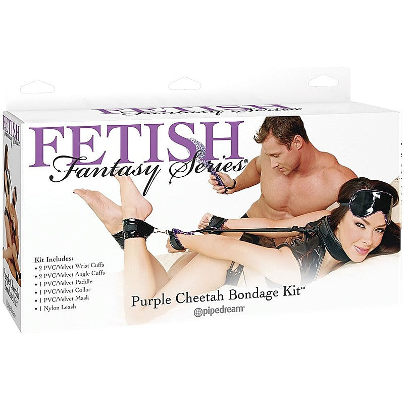 Fetish Fantasy Series Purple Cheetah Bondage Kit - Bondage Kits
