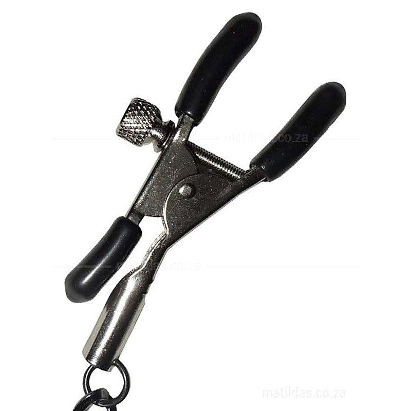 Premium Chained Nipple Clamps by Sportsheets - Nipple and Clit Clamps