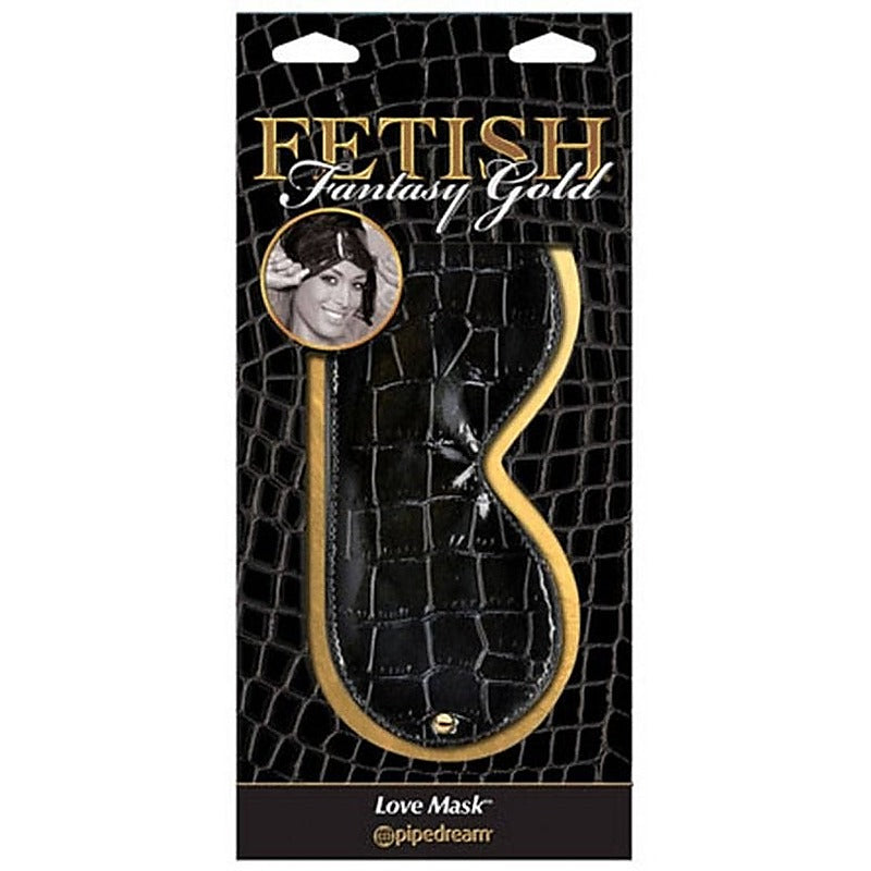 Premium Fetish Fantasy Gold BDSM Play Love Mask - Masks And Blindfolds