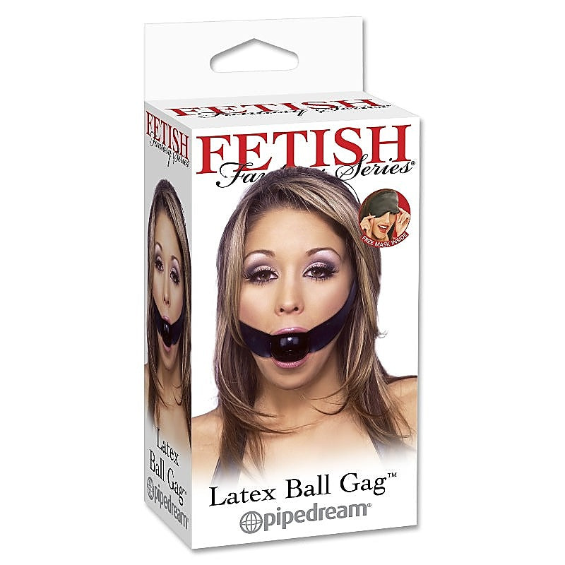 Premium Fetish Fantasy BDSM Play Latex Ball Gag - Bondage Gags and Bits