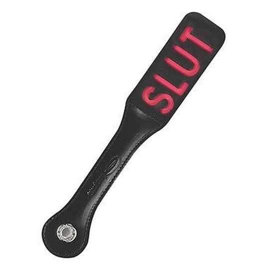 12 Inch Leather Slut Impression Paddle by Sportsheets - Paddles And Slappers
