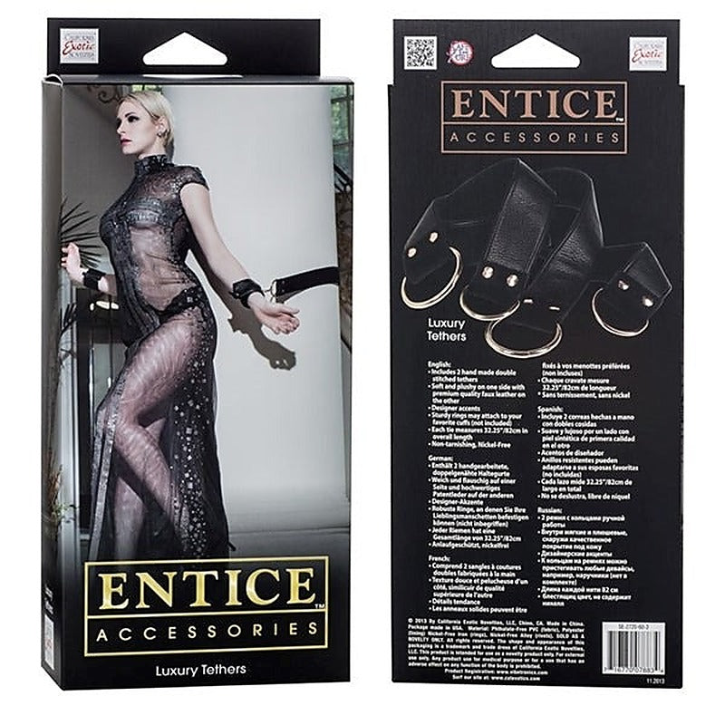 California Exotics Entice Luxury Tethers BDSM Restraints - Cuffs and Restraints