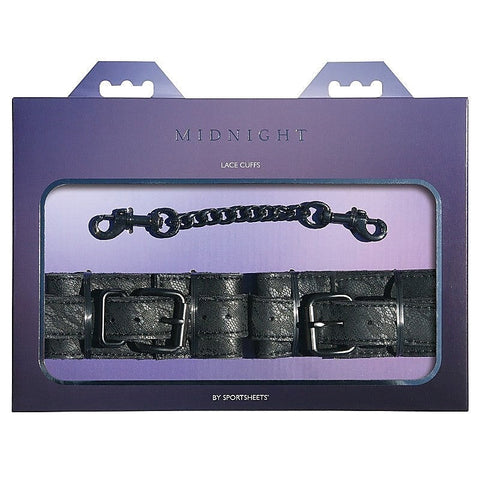 Midnight Lace Cuffs by Sportsheets - Cuffs and Restraints
