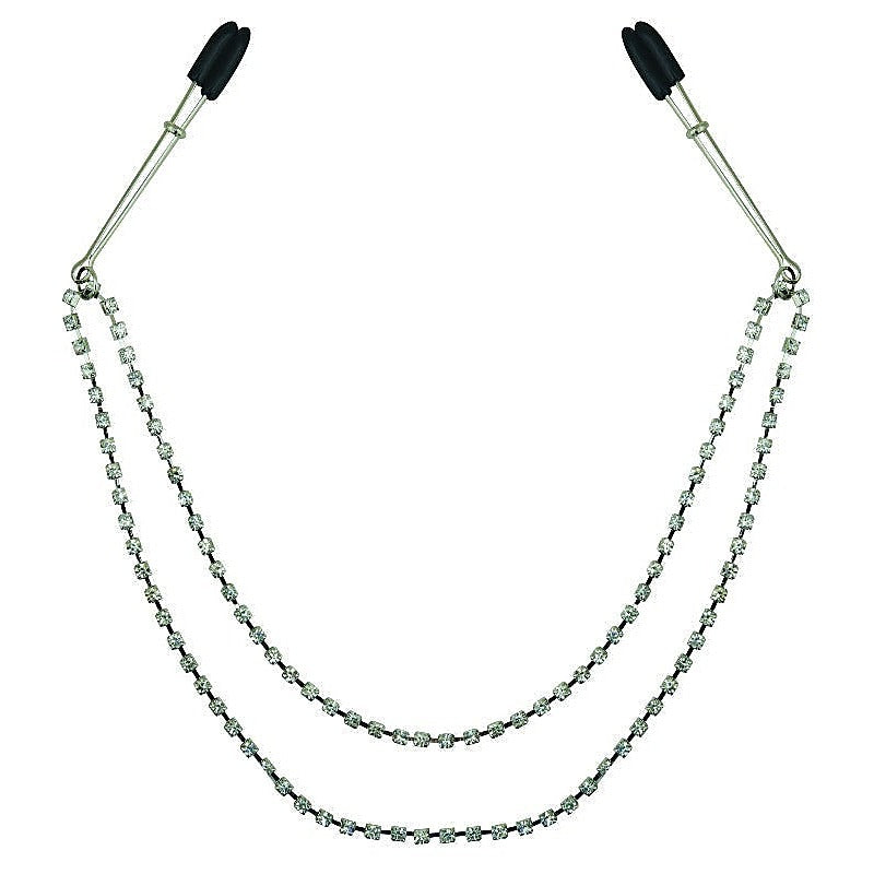 Midnight Bling Nipple Clips by Sportsheets - Nipple and Clit Clamps