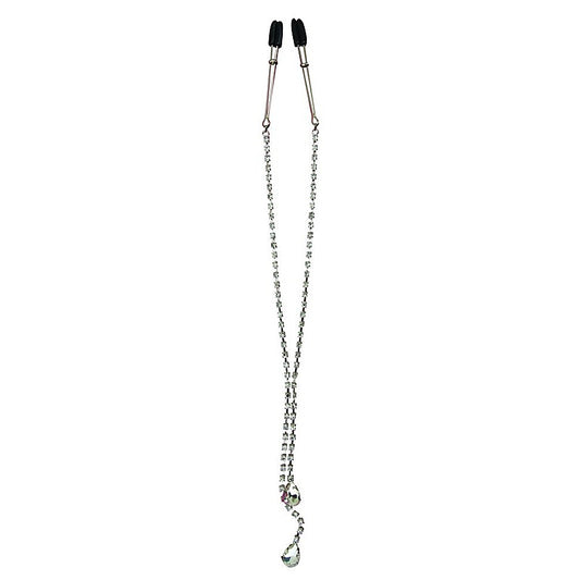 Midnight Teardrop Nipple Clips by Sportsheets - Nipple and Clit Clamps