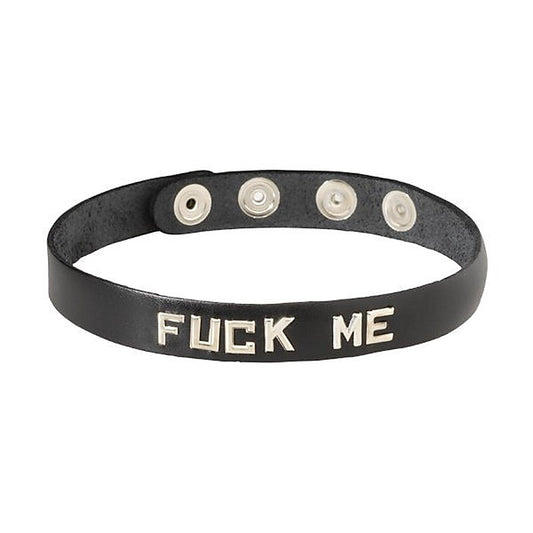 Wordband Collar - FUCK ME by Spartacus Enterprises - Collars and Leads
