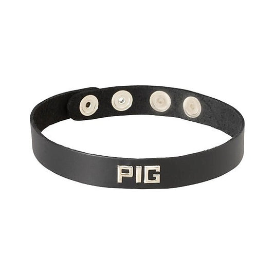 Wordband Collar - PIG by Spartacus Enterprises - Fancy Dress Ups