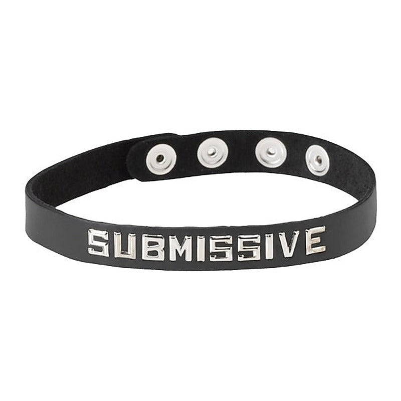 Wordband Collar - SUBMISSIVE by Spartacus Enterprises - Collars and Leads