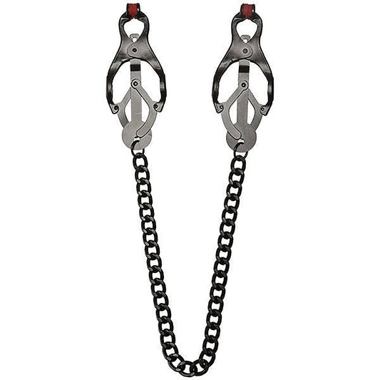 Kink Squeeze Clover Clips with Silicone Tips by Doc Johnson - Nipple and Clit Clamps