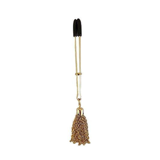 Spartacus Sensual Tweezer Clamps with Chain Tassel - Breast and Nipple Toys