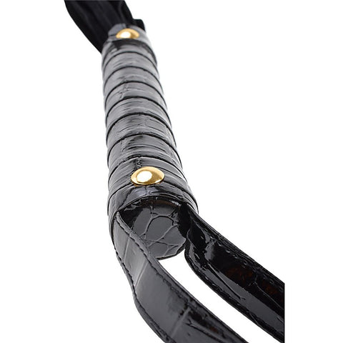 Fetish Fantasy Gold Cat O' Nine Leather Flogger - Whips And Crops