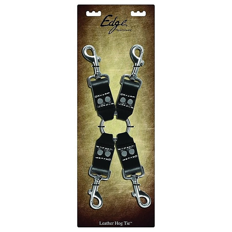 Edge Leather 4 Point Hog Tie by Sportsheets - Cuffs and Restraints