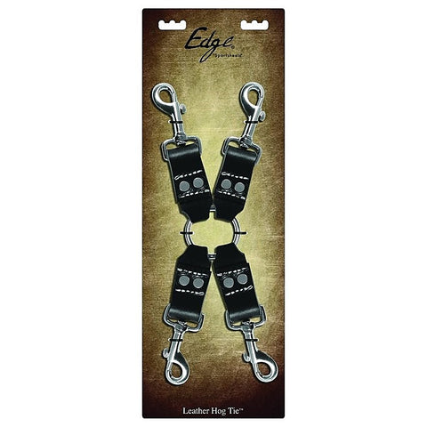 Edge Leather 4 Point Hog Tie by Sportsheets - Cuffs and Restraints