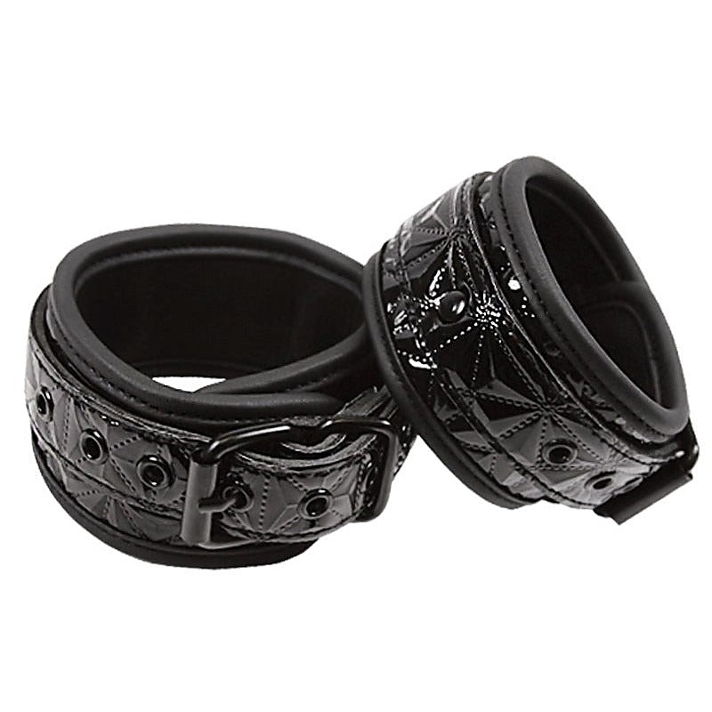 Luxurious Faux Leather Ankle Restraints by NS Novelties - Cuffs and Restraints