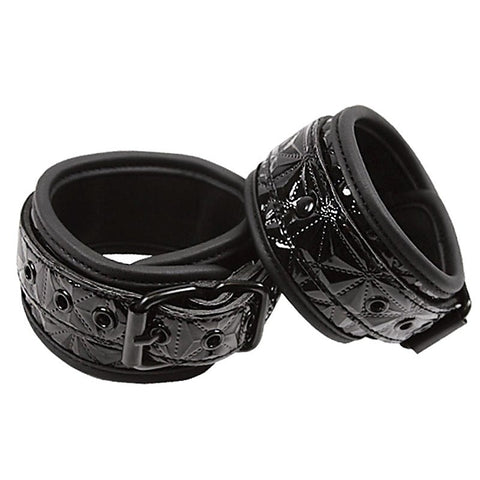 Luxurious Faux Leather Ankle Restraints by NS Novelties - Cuffs and Restraints