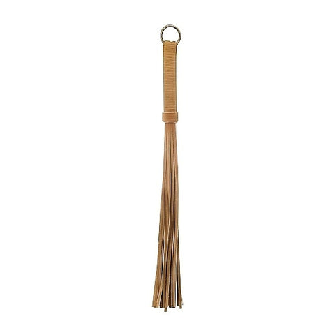 Bonded Leather Whip Brown by Shots Toys - Whips And Crops