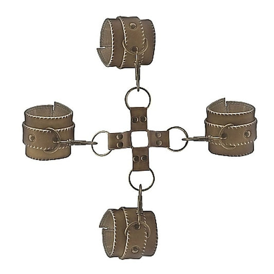 Bonded Hogtie Brown by Shots Toys - Cuffs And Restraints