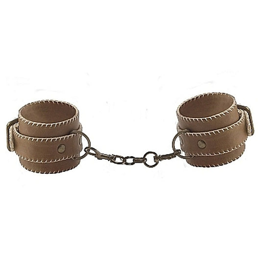 Durable Leather Ankle Restraints by Shots Toys - Cuffs and Restraints