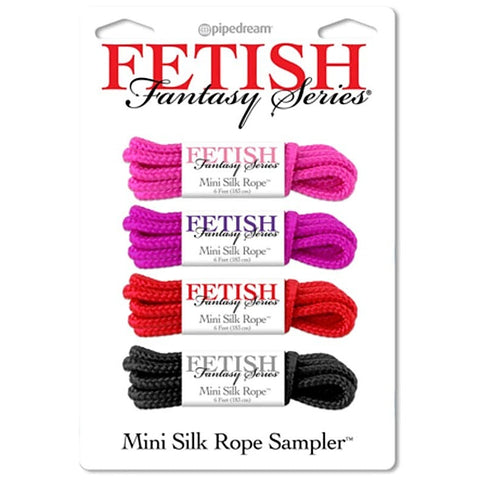 Fetish Fantasy 4 Piece Mini Silk Bondage Rope - Cuffs and Restraints