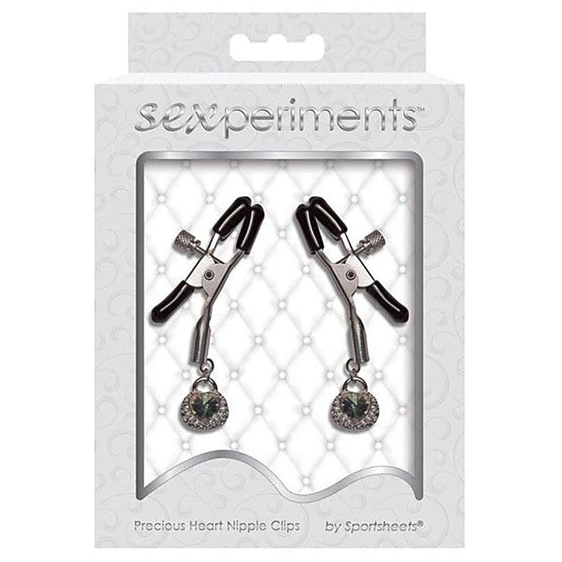 Precious Heart Nipple Clips by Sportsheets - Nipple and Clit Clamps